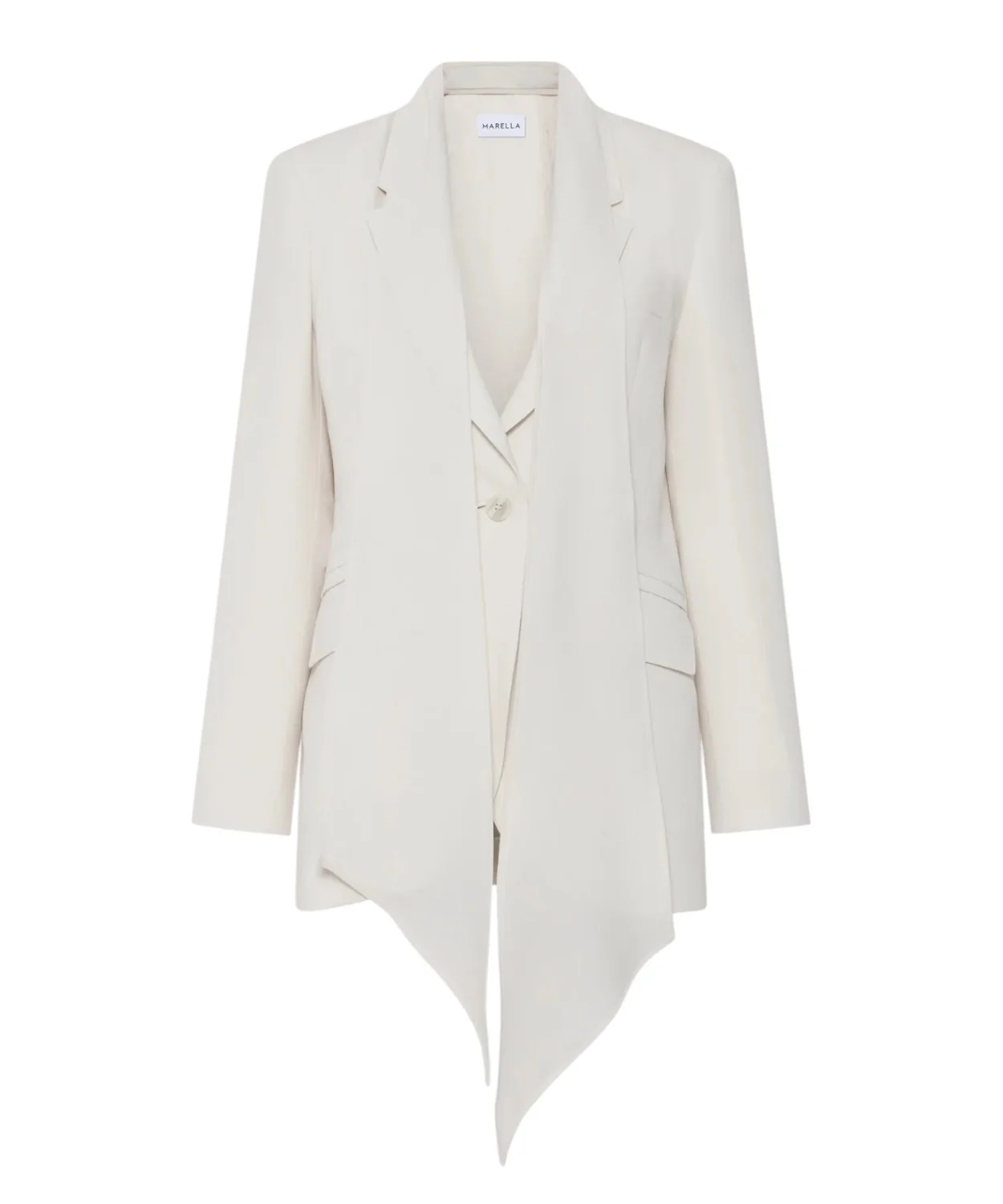 Marella — Giacca Donna in Satin con Sciarpa Coordinata
