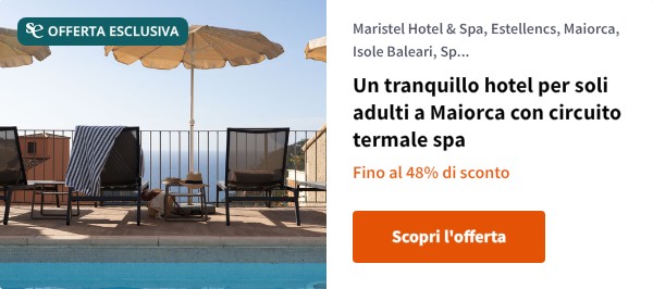 Un tranquillo hotel per soli adulti a Maiorca con circuito termale spa