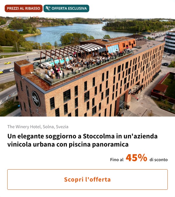 Un elegante soggiorno a Stoccolma in un'azienda vinicola urbana con piscina panoramica