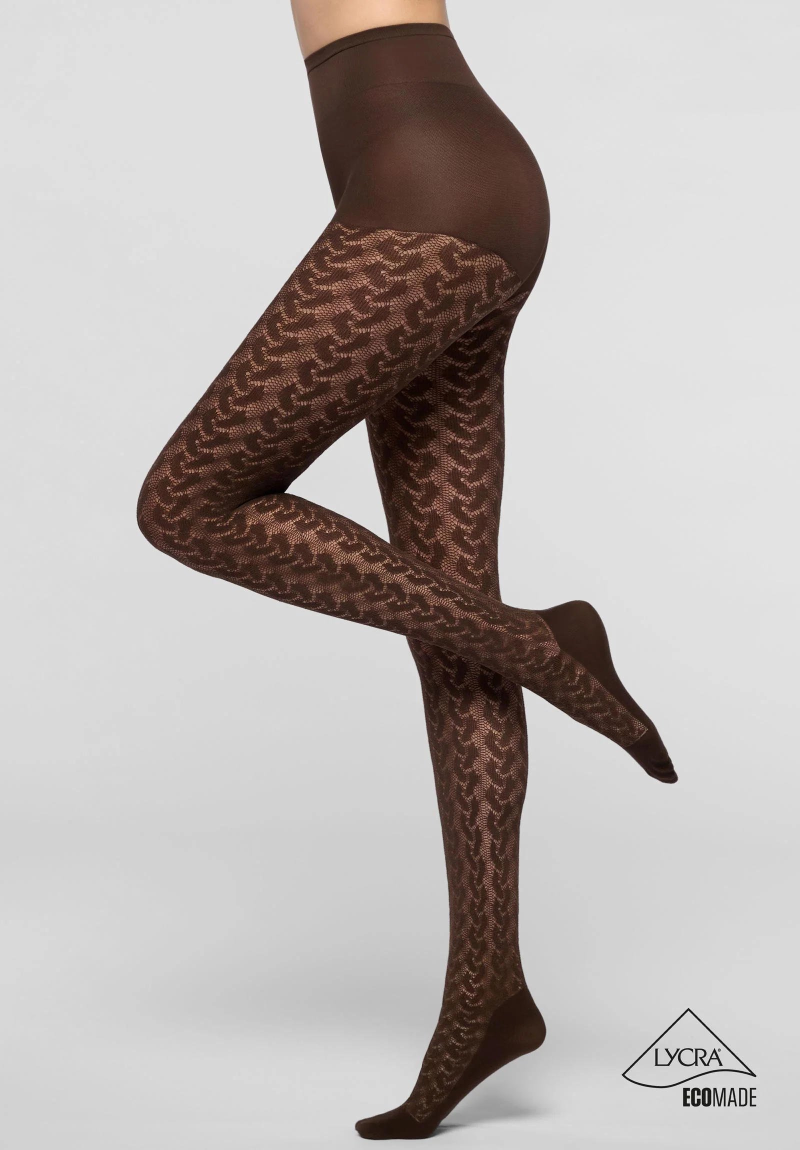 Image of Collant Bio-Derived Sneakers Wave - Cioccolato 3