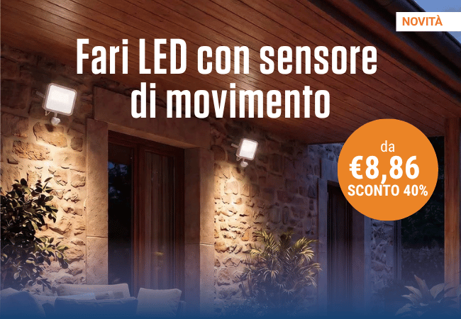 Fari LED con sensore di movimento