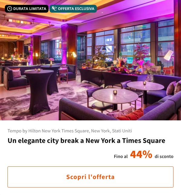 Un elegante city break a New York a Times Square