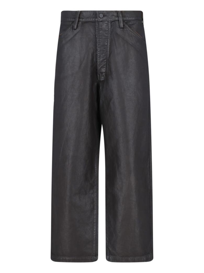 Lemaire - Pantaloni ampi in denim rivestito