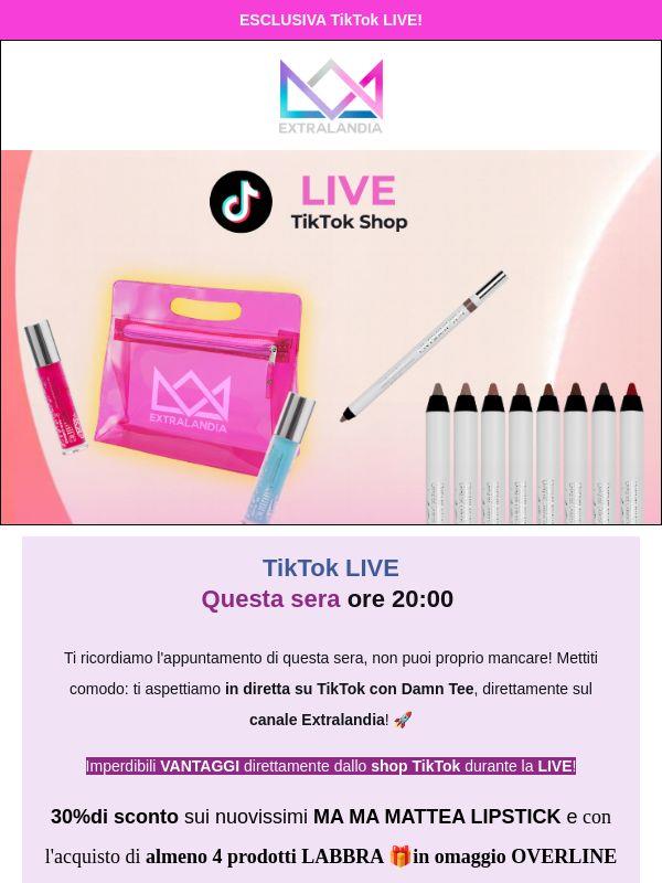 🔥QUESTA SERA LIVE TIK TOK CON DAMN TEE SU EXTRALANDIA! 🔥