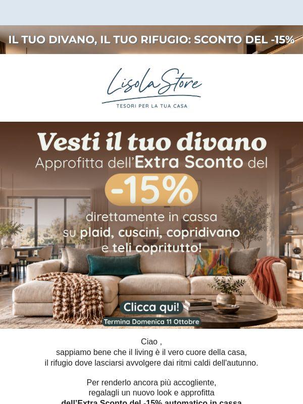 🍂 Trasforma il divano nel tuo rifugio autunnale: -15% di Extra Sconto
