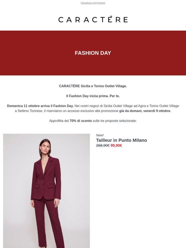 Fashion Day: per te il −70% già da domani.