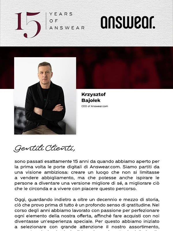 Festeggiamo 15 anni di Answear! Tutto è iniziato con la moda — oggi facciamo la storia!