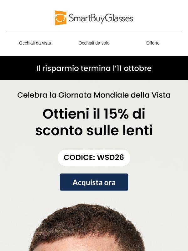 15% di sconto sulle lenti questa Giornata mondiale della vista
