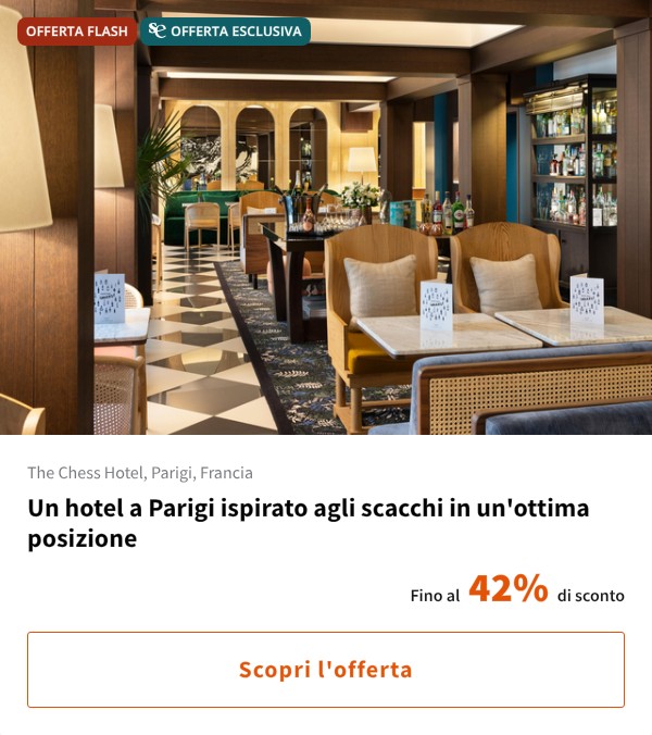 Un hotel a Parigi ispirato agli scacchi in un'ottima posizione