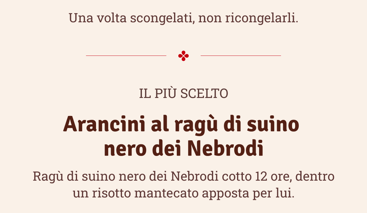 Arancini al ragù di suino nero dei Nebrodi
