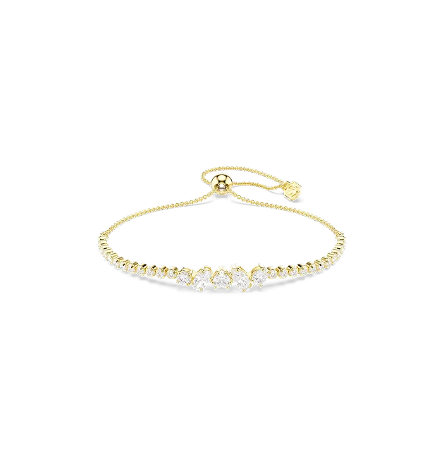 Bracciale Mesmera, Taglio misto, Bianco, Finitura oro 18K