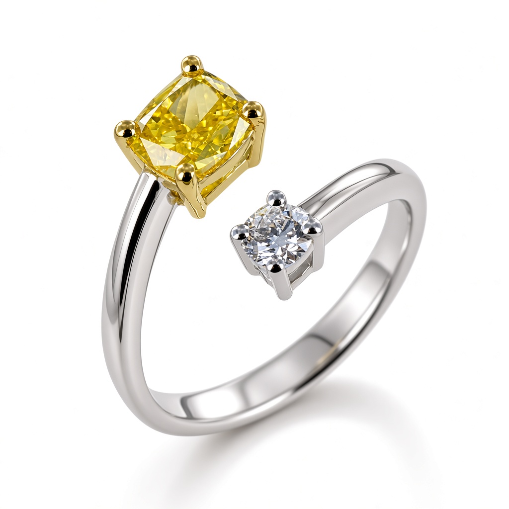 anello contrarie diamante fancy