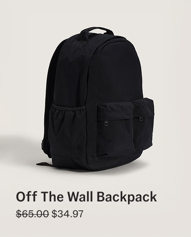 Black Off The Wall Backpack