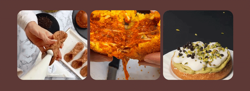 Pastry filling, cheesy bread, topped tart.