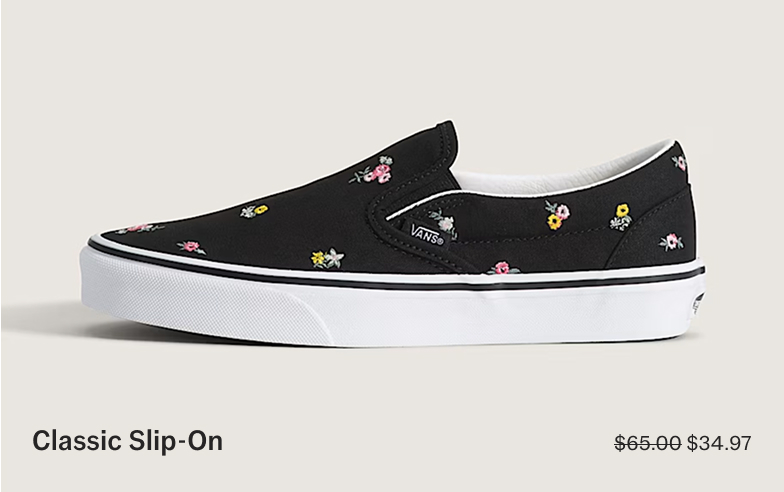 Black Pink Classic Slip-On Shoe