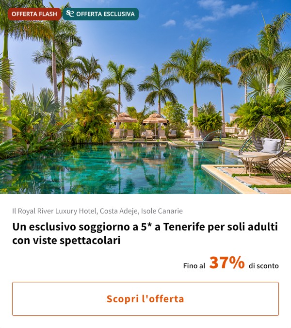 Un esclusivo soggiorno a 5* a Tenerife per soli adulti con viste spettacolari