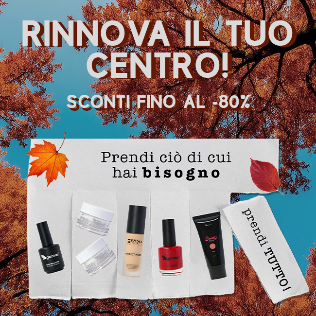 &nbsp;Ciao Cara , Agosto ha il suo ritmo. C'è chi chiude per ferie, chi lavora fino all'ultima cliente, chi approfitta dei giorni più lenti per rimettere ordine e pensare alla stagione che arriva. È il mese giusto per guardare avanti: a settembre le agende tornano piene tutte insieme, e arrivare con il magazzino già rifornito è metà del lavoro fatto. Per questo abbiamo raccolto le offerte del mese: oltre quattrocento prodotti fino al -60%, tra olii essenziali, microblading, unghie ed estetica. Un po' di tutto, per fare scorta con calma.
