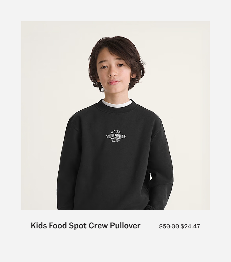 Black Kids Food Spot Crew Pullover