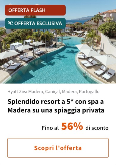 Splendido resort a 5* con spa a Madera su una spiaggia privata