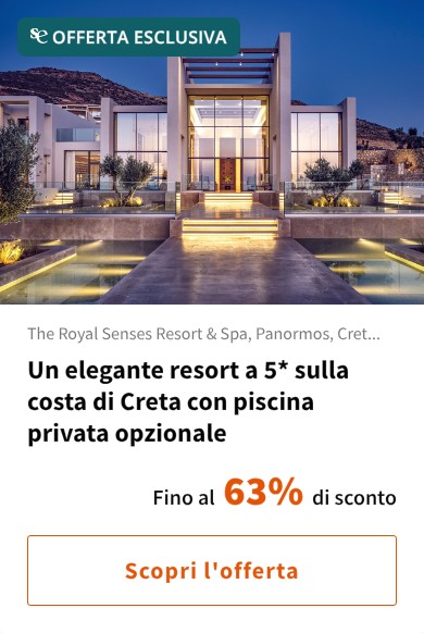Un elegante resort a 5* sulla costa di Creta con piscina privata opzionale