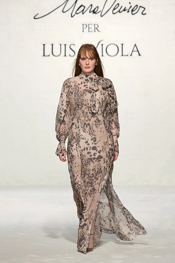 ABITO LUNGO ELEGANTE ANIMALIER