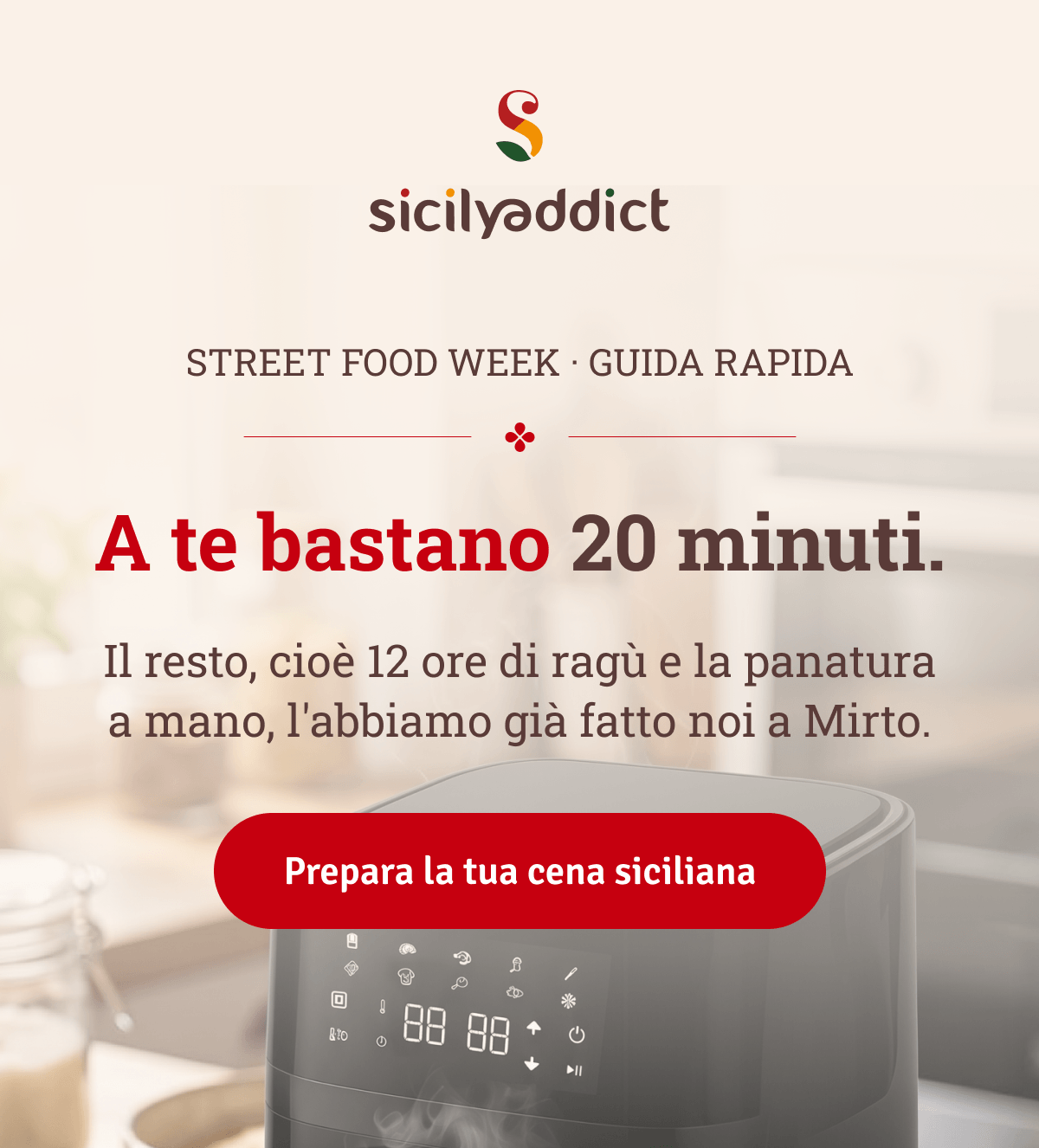 A te bastano 20 minuti.