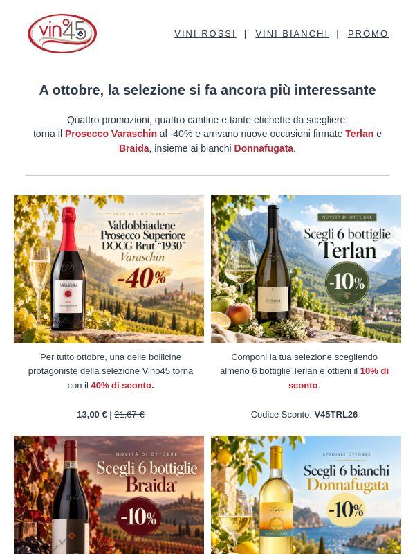 Un -40% per iniziare ottobre, e altre 3 promo da scoprire