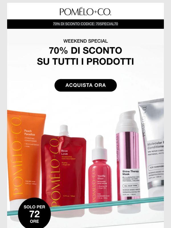 Solo questo weekend: -70% 🩷