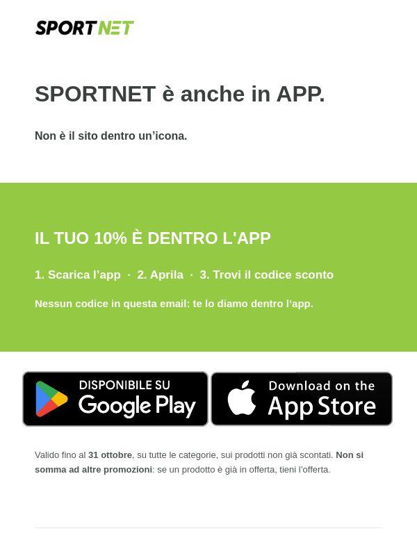 Scarica Sportnet e risparmia subito!