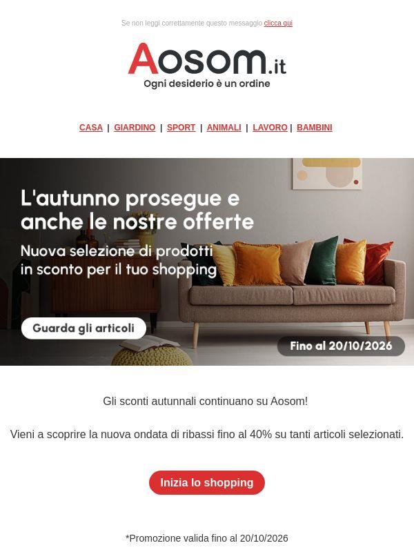 Nuove offerte d'autunno 🍁