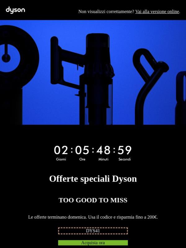 Offerte speciali Dyson: too good to miss