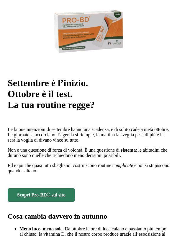 🍂 Ottobre è il test: la tua routine regge?