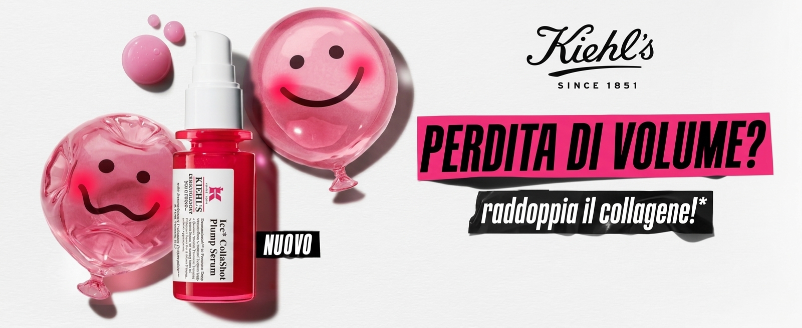 Perdita di volume? Raddoppia il collagene con il nuovo siero Kiehl's Collashot