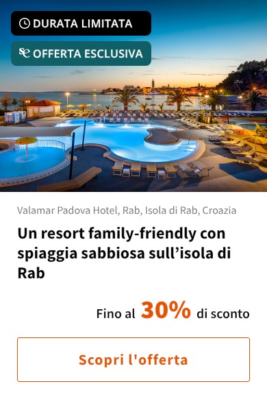 Un resort family-friendly con spiaggia sabbiosa sull%27isola di Rab