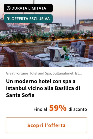 Un moderno hotel con spa a Istanbul vicino alla Basilica di Santa Sofia