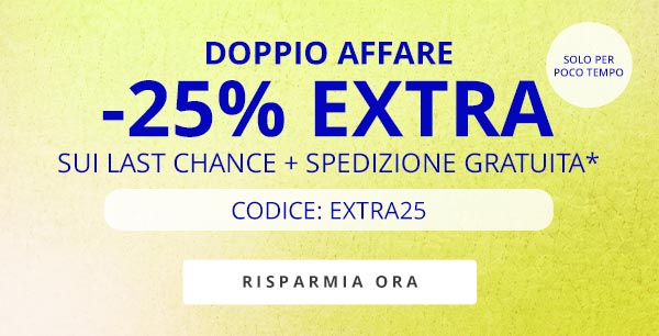 -25% Extra su Saldi + Spedizione gratuita