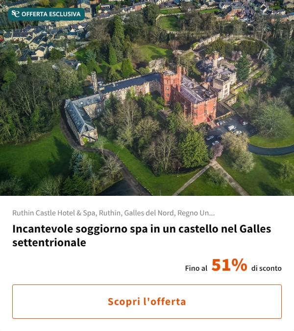 Incantevole soggiorno spa in un castello nel Galles settentrionale
