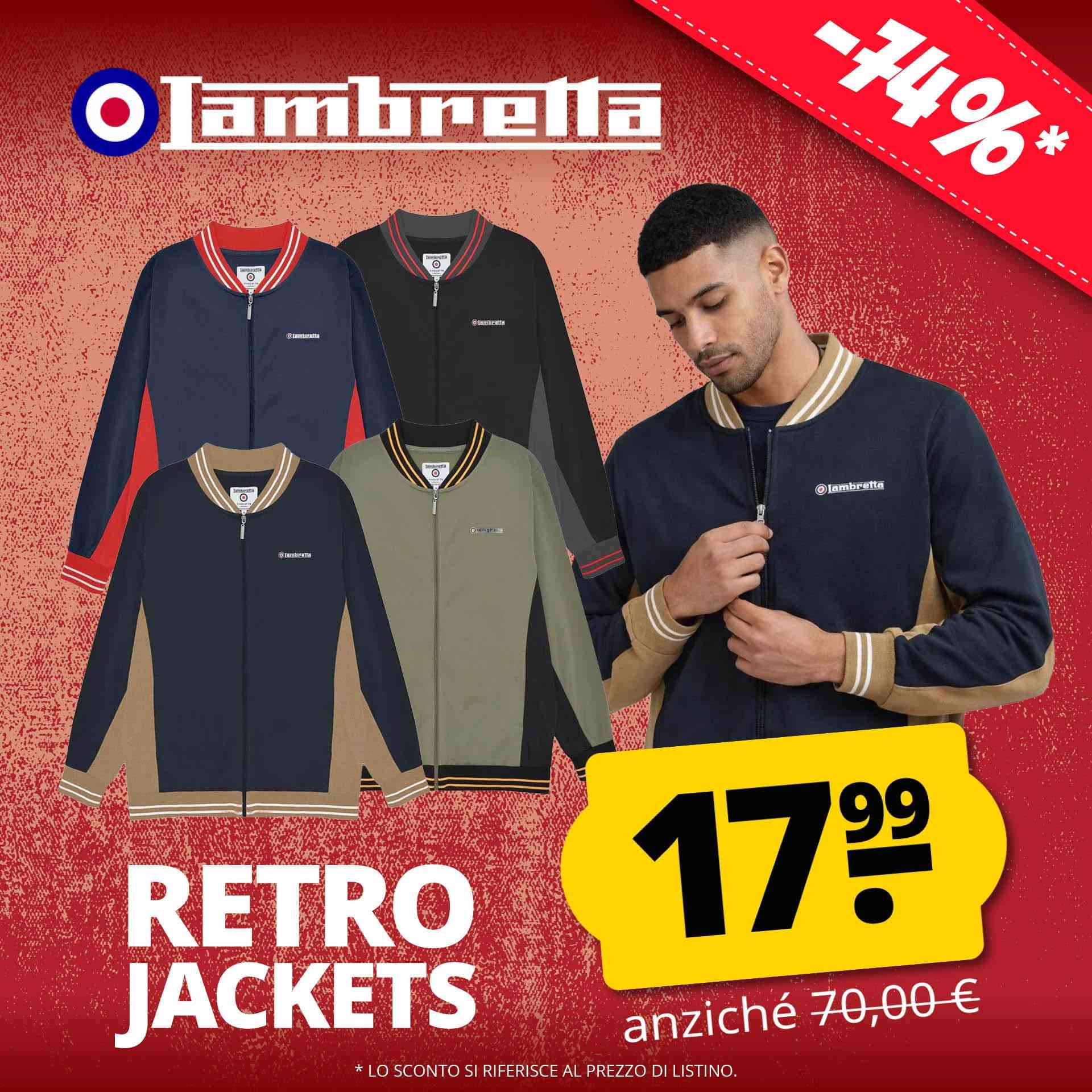 Lambretta Vintage Track Jacket Uomo Giacca
