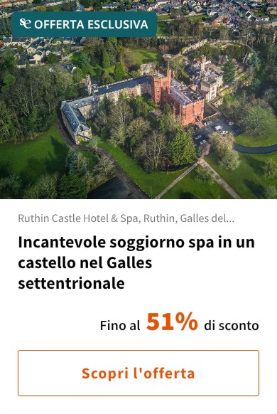 Incantevole soggiorno spa in un castello nel Galles settentrionale