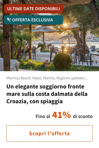 Un elegante soggiorno fronte mare sulla costa dalmata della Croazia, con spiaggia