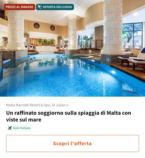 Un raffinato soggiorno sulla spiaggia di Malta con viste sul mare