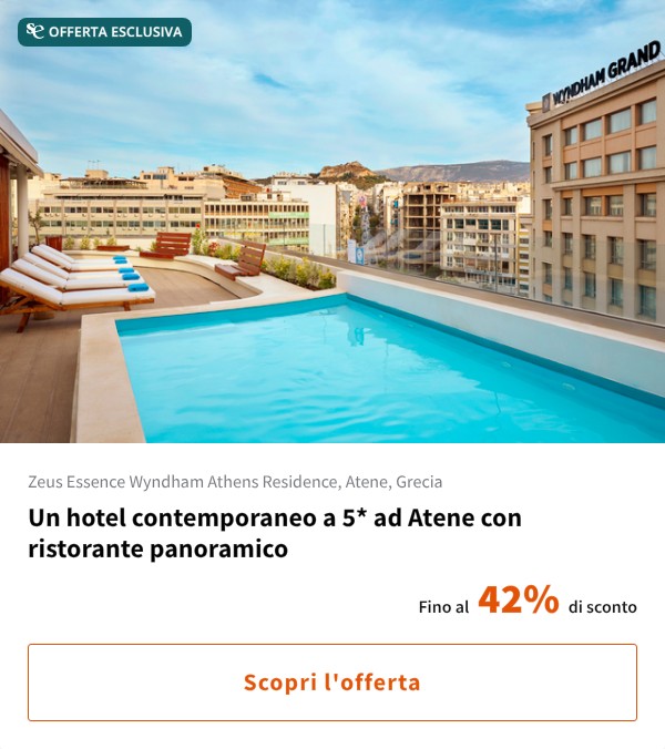 Un hotel contemporaneo a 5* ad Atene con ristorante panoramico