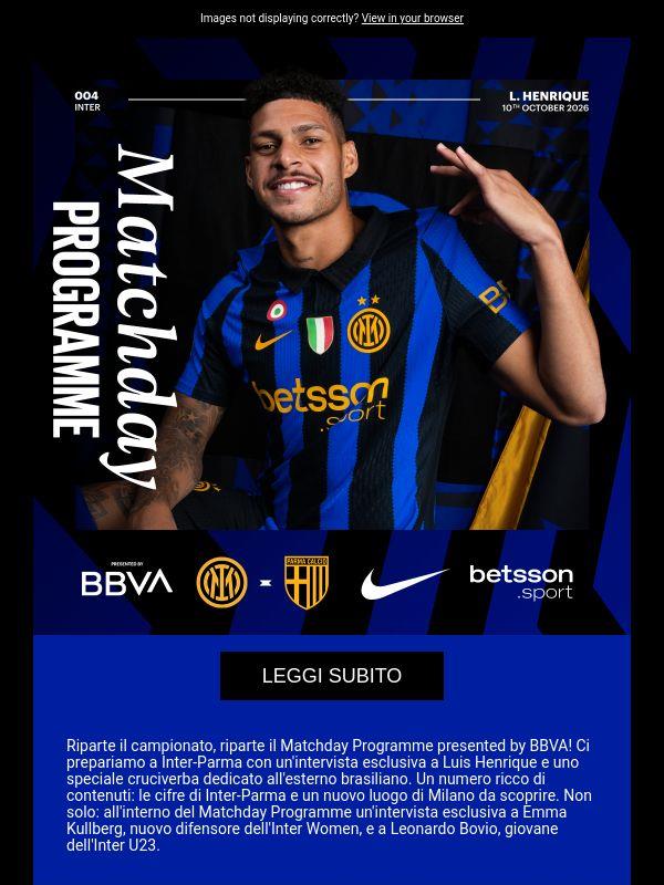 Il Matchday Programme di Inter-Parma