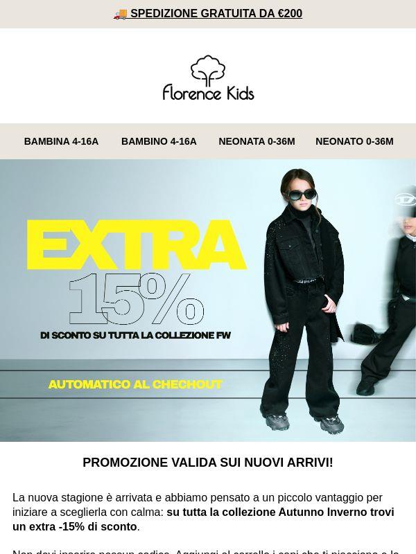 🍂 UN EXTRA -15% TI ASPETTA SULLA NUOVA COLLEZIONE