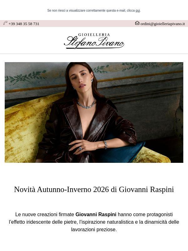 🍂 Novità Autunno Inverno 2026 Giovanni Raspini 🍂