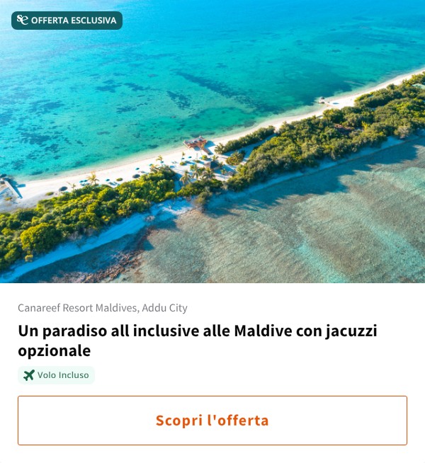 Un paradiso all inclusive alle Maldive con jacuzzi opzionale