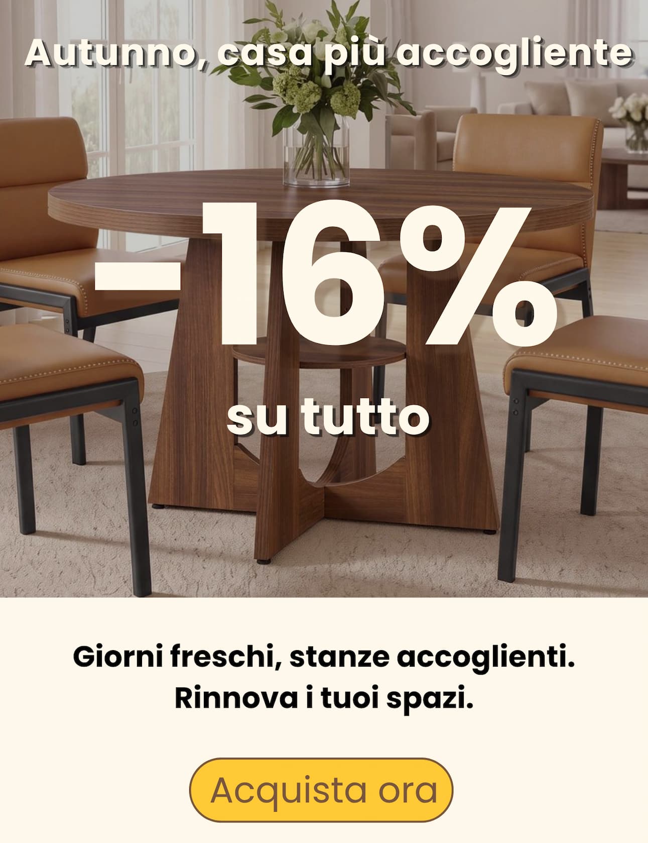 16% su tutto
