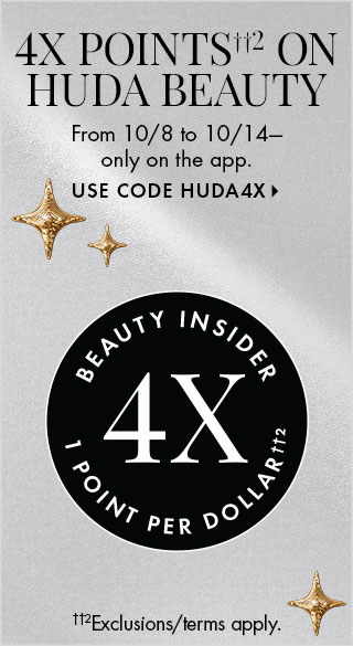 4X Points on Huda Beauty