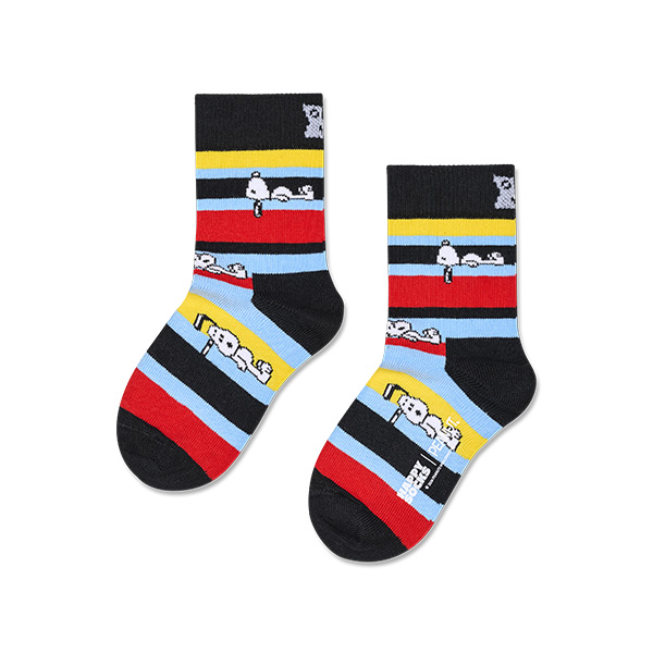 Kids Peanuts Snoopy Stripe Sock