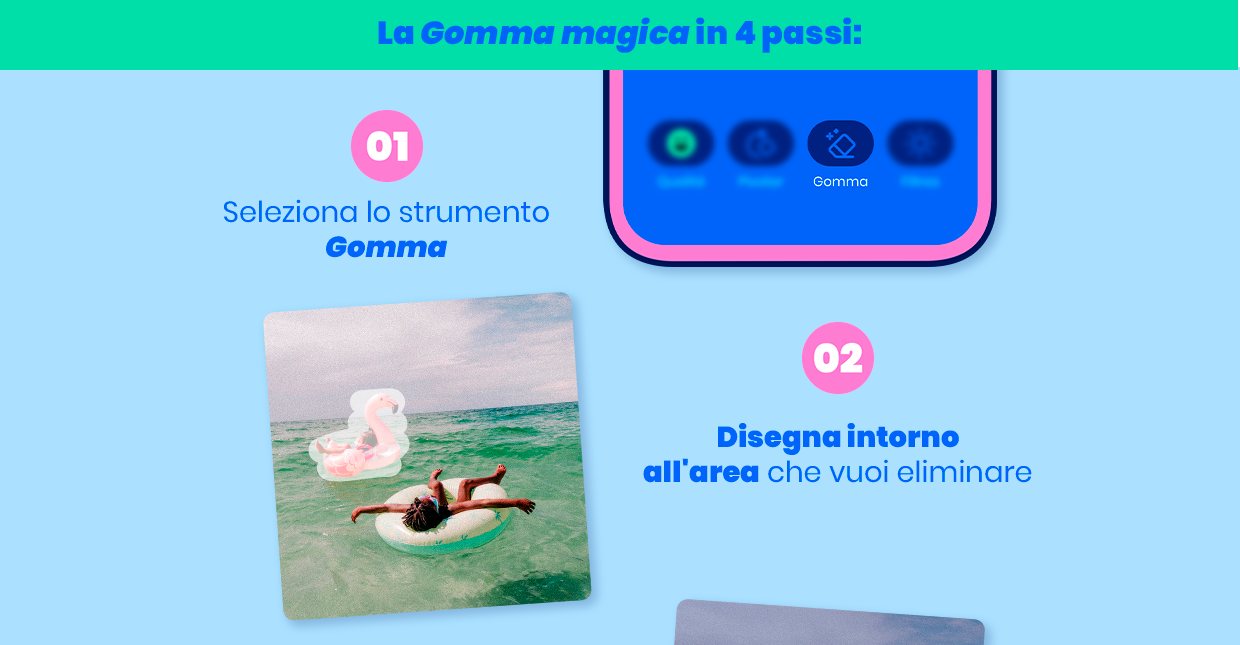 a Gomma magica in 4 passi